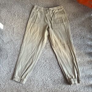 Primark Light Beige Elastic Waist Casual Pants